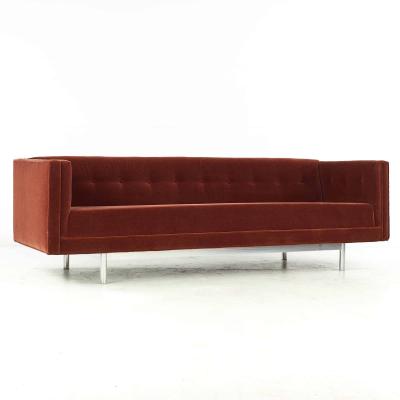 Jack Cartwright Jack Cartwright Mid Century Chrome and Mohair Sofa