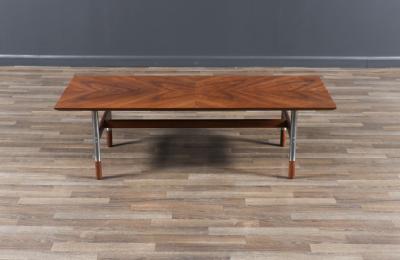 Jack Cartwright Jack Cartwright Steel Walnut Coffee Table for Founders