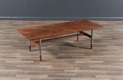 Jack Cartwright Jack Cartwright Steel Walnut Coffee Table for Founders
