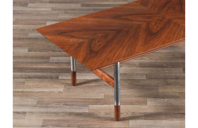 Jack Cartwright Jack Cartwright Steel Walnut Coffee Table for Founders