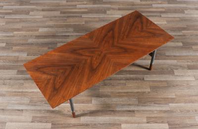 Jack Cartwright Jack Cartwright Steel Walnut Coffee Table for Founders