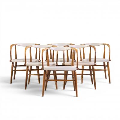 Jack Cartwright Jack Cartwright for Boling Chair Co Mid Century Walnut Dining Chair Set of 6