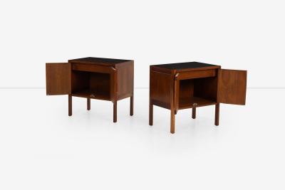 Jack Cartwright Jack Cartwright for Founders Furniture Walnut and Slate Nightstands 1960
