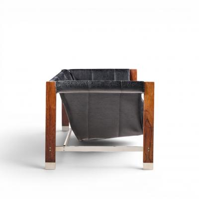 Jack Cartwright Jack Cartwright for Founders Mid Century Rosewood Leather Sling Sofa