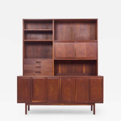 Jack Cartwright Jack Cartwright for Founders Mid Century Walnut Credenza and Hutch