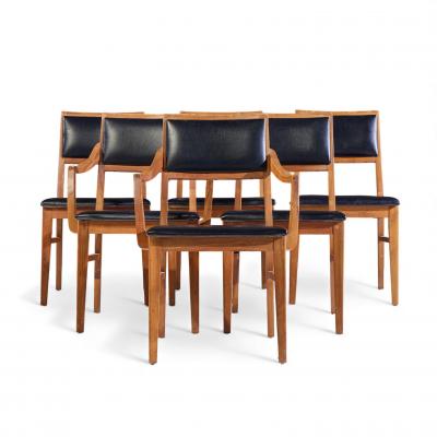 Jack Cartwright Jack Cartwright for Founders Mid Century Walnut Dining Chairs Set of 6