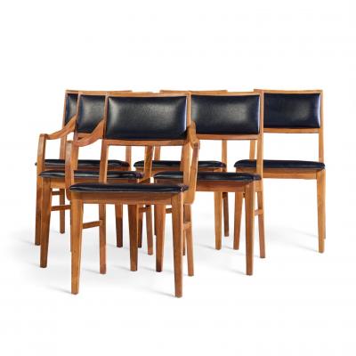Jack Cartwright Jack Cartwright for Founders Mid Century Walnut Dining Chairs Set of 6
