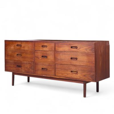 Jack Cartwright Jack Cartwright for Founders Mid Century Walnut Lowboy Dresser