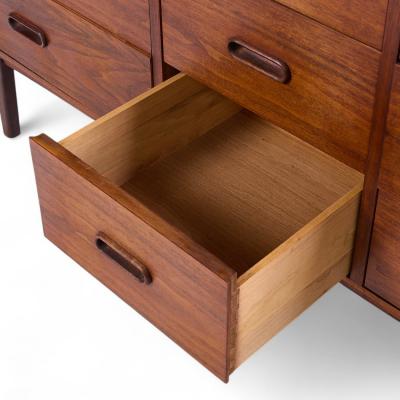 Jack Cartwright Jack Cartwright for Founders Mid Century Walnut Lowboy Dresser