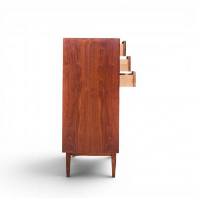Jack Cartwright Jack Cartwright for Founders Mid Century Walnut and Cane Bar Cabinet