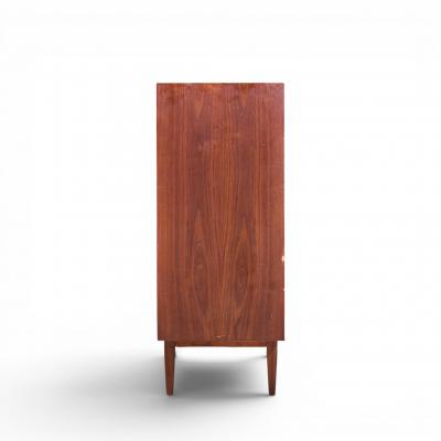 Jack Cartwright Jack Cartwright for Founders Mid Century Walnut and Cane Bar Cabinet