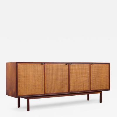 Jack Cartwright Jack Cartwright for Founders Mid Century Walnut and Cane Front Credenza