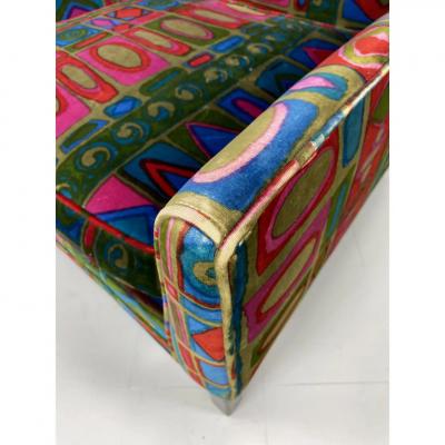 Jack Lenor Larsen 1960s Vintage Lounge Chair With Jack Lenor Larsen Upholstery