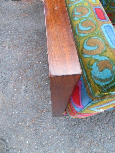 Jack Lenor Larsen Magnificent Milo Baughman Rosewood Loveseat Jack Lenor Larsen Mid Century Modern