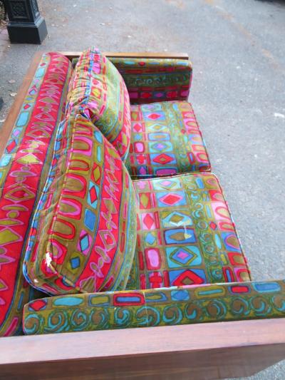 Jack Lenor Larsen Magnificent Milo Baughman Rosewood Loveseat Jack Lenor Larsen Mid Century Modern