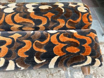 Jack Lenor Larsen Stunning Jack Lenor Larsen style Ottoman Mid Century Modern