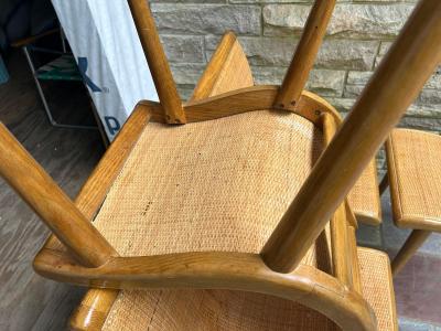 Jack Van der Molen Set 5 Jack Van Der Molen Cane Back Dining Chair Mid Century Modern