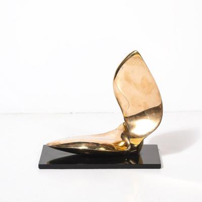 Jack Zajac Mid Century Bronze Sculpture on Black Vitrolite signed Jack Zajac Edition 15 25