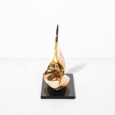 Jack Zajac Mid Century Bronze Sculpture on Black Vitrolite signed Jack Zajac Edition 15 25