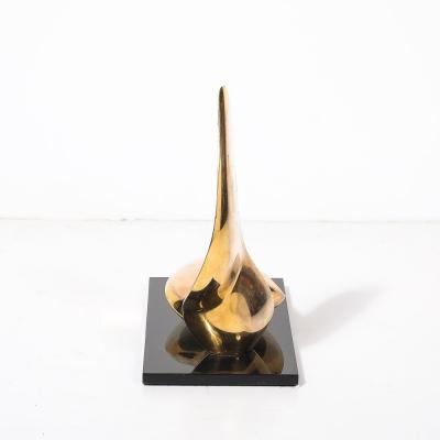 Jack Zajac Mid Century Bronze Sculpture on Black Vitrolite signed Jack Zajac Edition 15 25