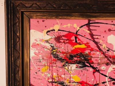 Jackson Pollock Great Ink Spot Painting in the Manner of Jackson Pollock
