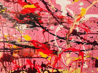 Jackson Pollock Great Ink Spot Painting in the Manner of Jackson Pollock