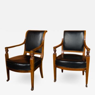 Jacob Freres A pair of nineteenth century French Jacob Fr res Consulat armchairs