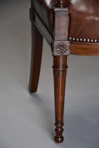 Jacob Freres Rare superb pair of French late 18thc Directoire walnut armchairs