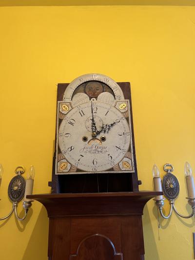 Jacob Gorgas INCREDIBLE PRE REVOLUTIONARY WAR GRANDFATHER CLOCK BY JACOB GORGAS