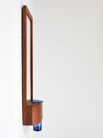 Jacob Hermann Jacob Hermann Per L tken Danish Wall Mirror Holmegaard Glass Vase 1960s