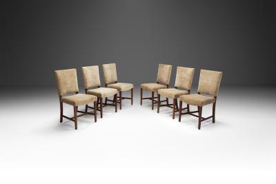 Jacob Kj r Jacob Kjaer Set of Six Exotic Wood Dining Chairs by Jacob Kj r attr Denmark 1940s