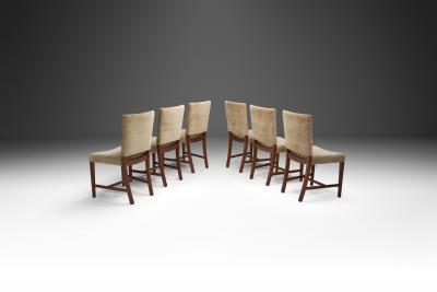 Jacob Kj r Jacob Kjaer Set of Six Exotic Wood Dining Chairs by Jacob Kj r attr Denmark 1940s