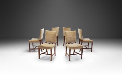 Jacob Kj r Jacob Kjaer Set of Six Exotic Wood Dining Chairs by Jacob Kj r attr Denmark 1940s