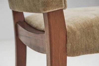 Jacob Kj r Jacob Kjaer Set of Six Exotic Wood Dining Chairs by Jacob Kj r attr Denmark 1940s