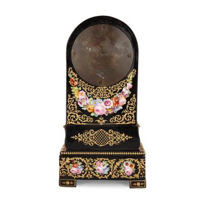 Jacob Petit Charles X Period Ormolu Mounted Jacob Petit Porcelain Mantel Clock