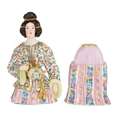 Jacob Petit Pair of Jacob Petit Orientalist porcelain bottles