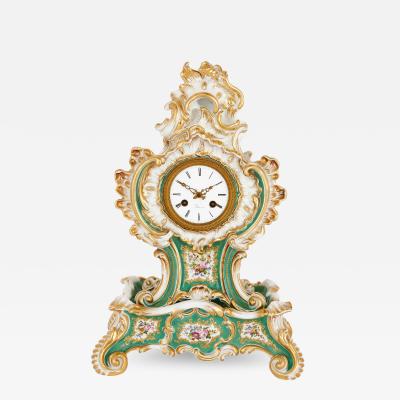 Jacob Petit Porcelain clock in the Louis XV style by Jacob Petit