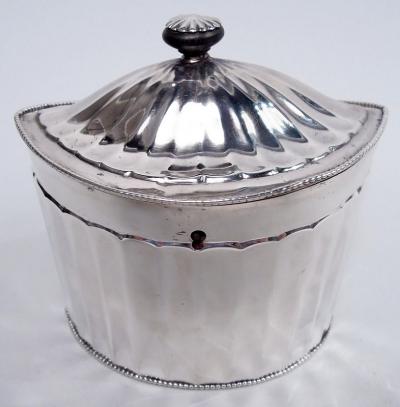 Jacob van Nieuwcasteel Antique Dutch Neoclassical Silver Tea Caddy 1805