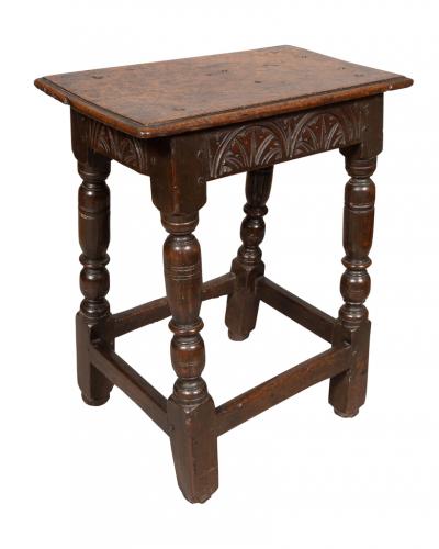 Jacobean Oak Joint Stool