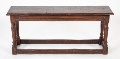 Jacobean Oak Joint Stool Bench with Pegged Construction