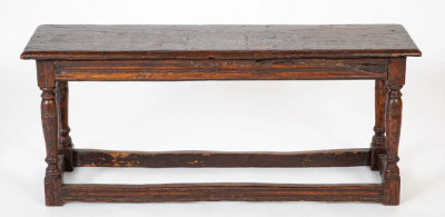 Jacobean Oak Joint Stool Bench with Pegged Construction