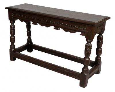 Jacobean Revival Oak Bench