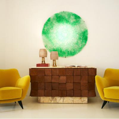 Jacopo Foggini Contemporary Green Polycarbonate Circular Italian Jacopo Foggini Wall Lamp