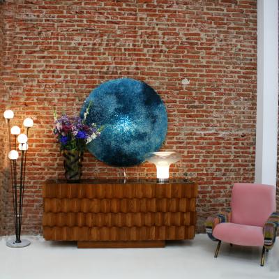 Jacopo Foggini Jacopo Foggini Circular Blue Polycarbonate Wall Lamp Italy