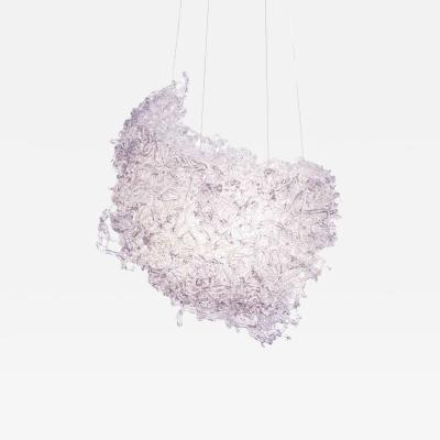 Jacopo Foggini Pink Resin Chandelier Mod Supernova by Jacopo Foggini