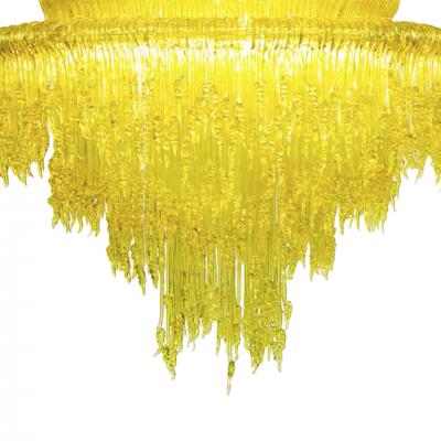 Jacopo Foggini Yellow Resin Chandelier Mod Sneeze B by Jacopo Foggini