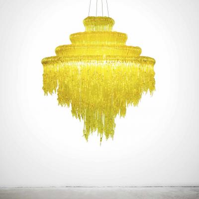 Jacopo Foggini Yellow Resin Chandelier Mod Sneeze B by Jacopo Foggini
