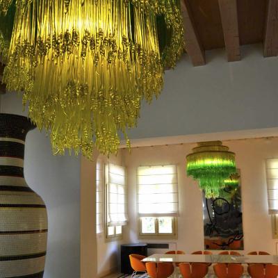 Jacopo Foggini Yellow Resin Chandelier Mod Sneeze B by Jacopo Foggini