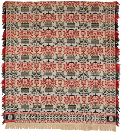 Jacquard Coverlet made for Manassa Warheim