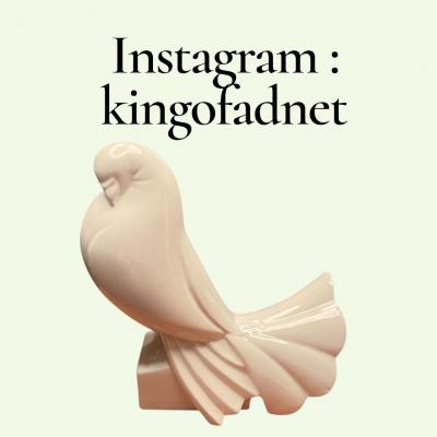 Jacques Adnet 1930s Ceramic exotic bird by Jacques Adnet